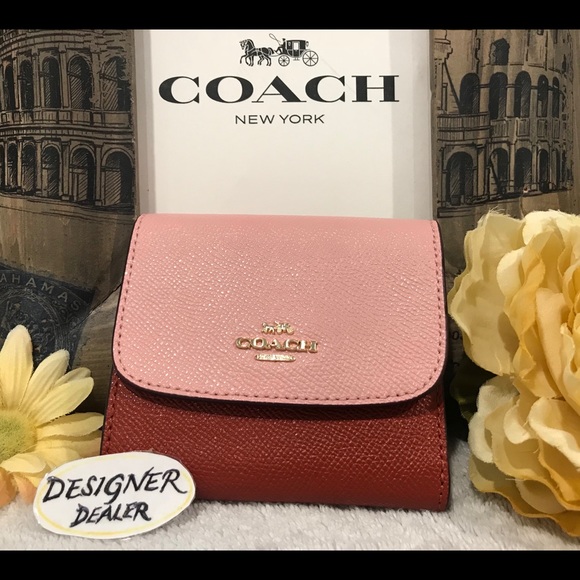 Coach Handbags - COACH COLORBLOCK SM Wallet Terracotta NWT 26458